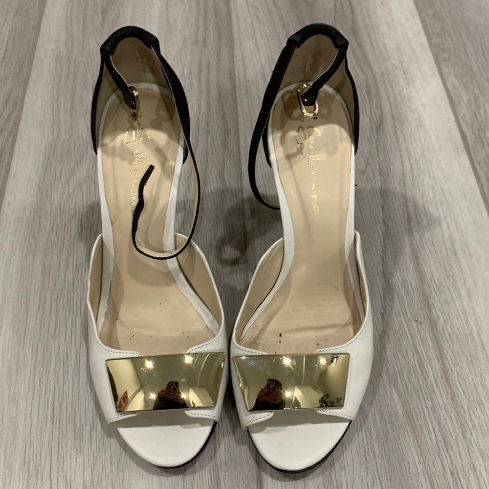VERY cute black white and gold heels